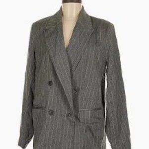 ✨ A New Day Gray Pinstripe Blazer – Women’s Small ✨